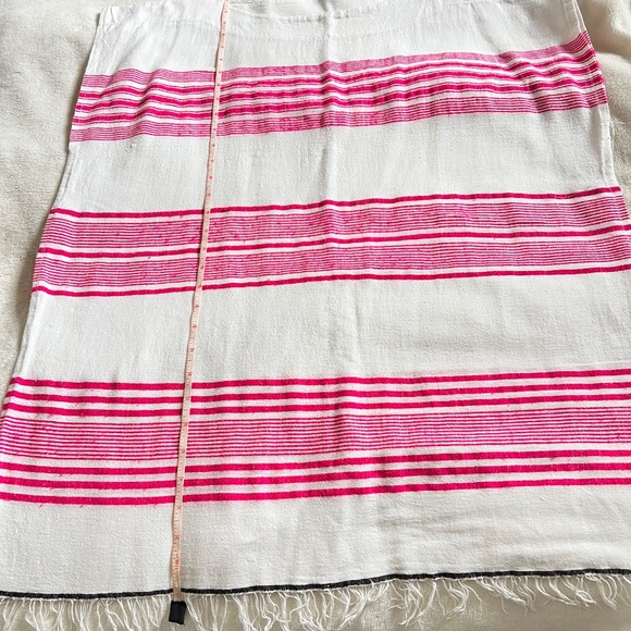 Lemlem White and Pink Striped Blouse/kaftan/tunic - Picture 4 of 5